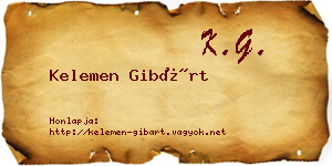 Kelemen Gibárt névjegykártya